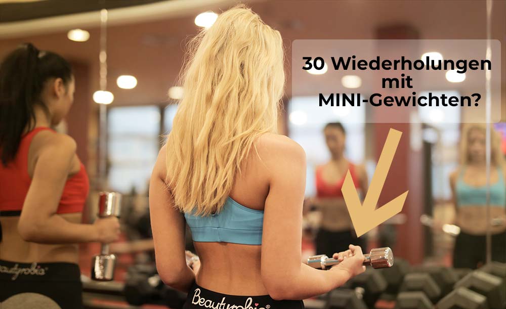 Leichte Gewichte mit vielen Wiederholungen als Kontrast zum Muskelerhalt in der Diaet