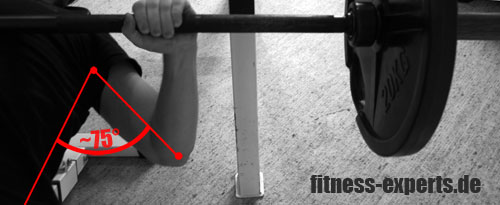 Bankdruecken Oberarmwinkel